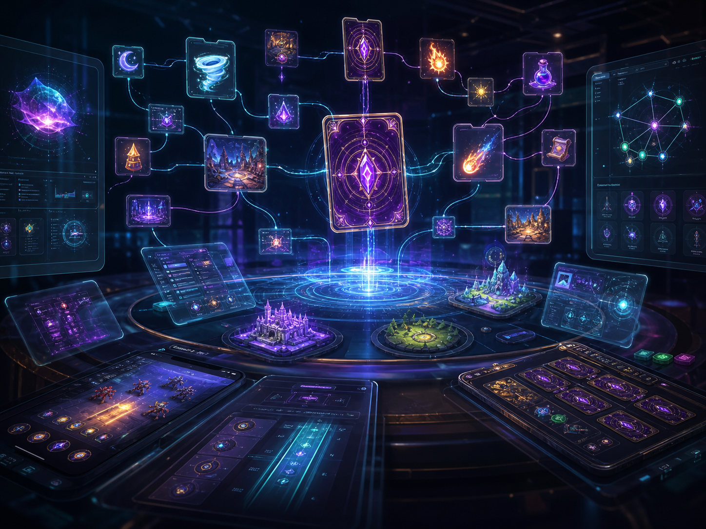 Futuristic studio production pipeline
